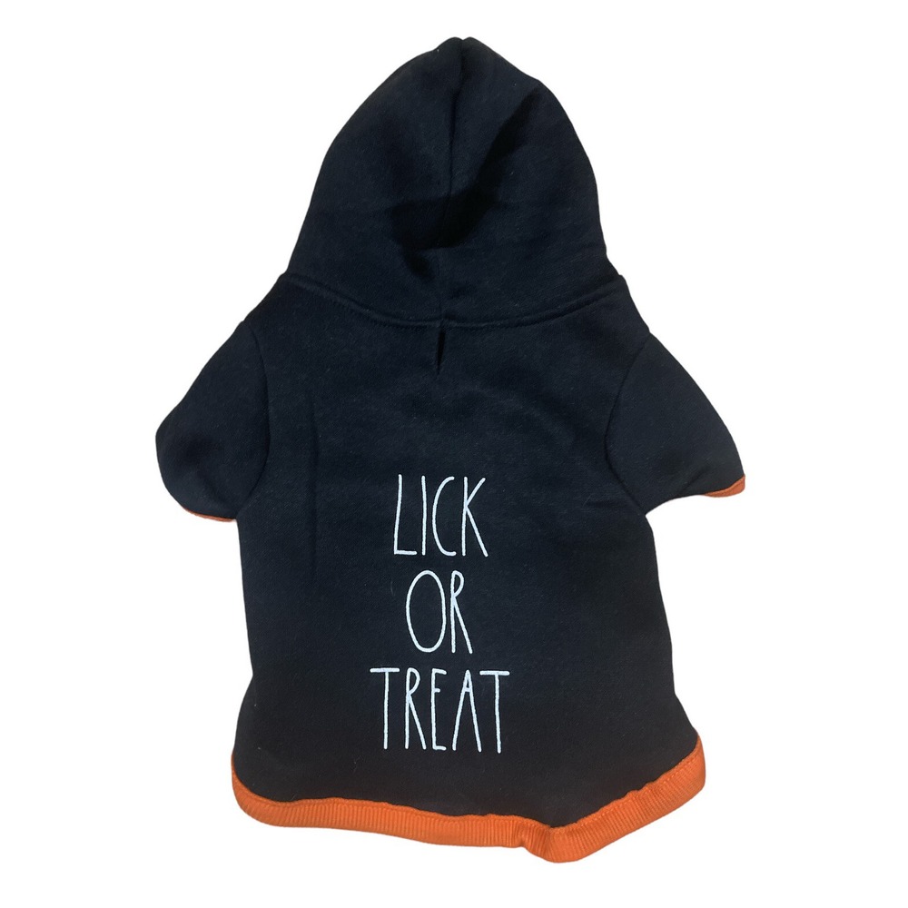 RAE DUNN dog costume LICK OR TREAT XS black orange